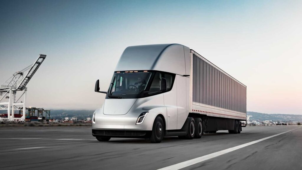 Tesla autonomous outlet semi truck