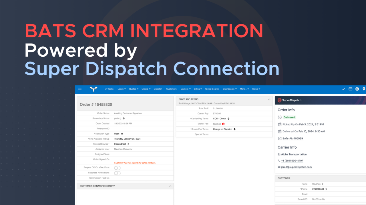 Revolutionize Your Workflow with the BATS CRM Integration Powered by Super Dispatch Super Dispatch