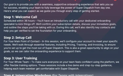 What to Expect from Super Dispatch Onboarding