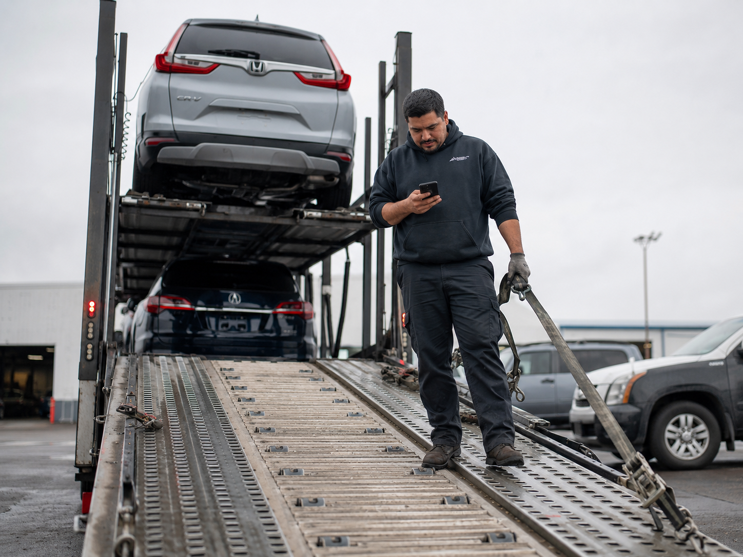 Car hauler uploading documents to become a Verified Carrier on Super Dispatch