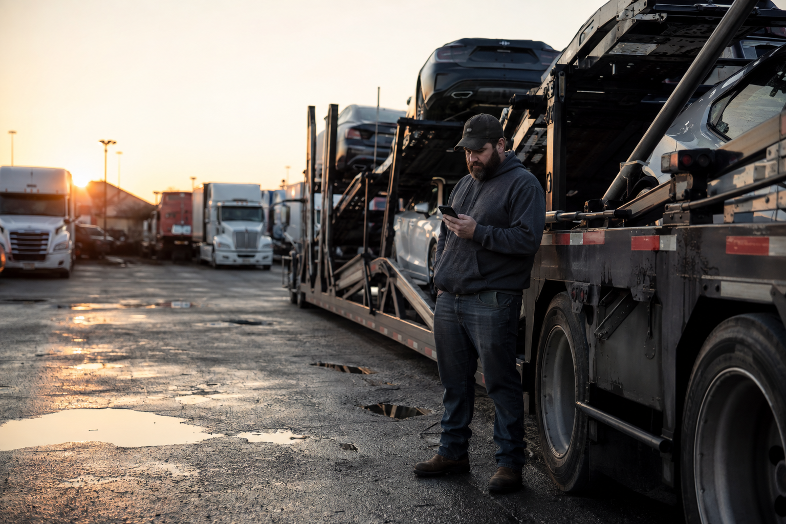 Car hauler owner-operator checking FMCSA status before reactivating a DOT number Car hauler owner-operator checking FMCSA status before reactivating a DOT number